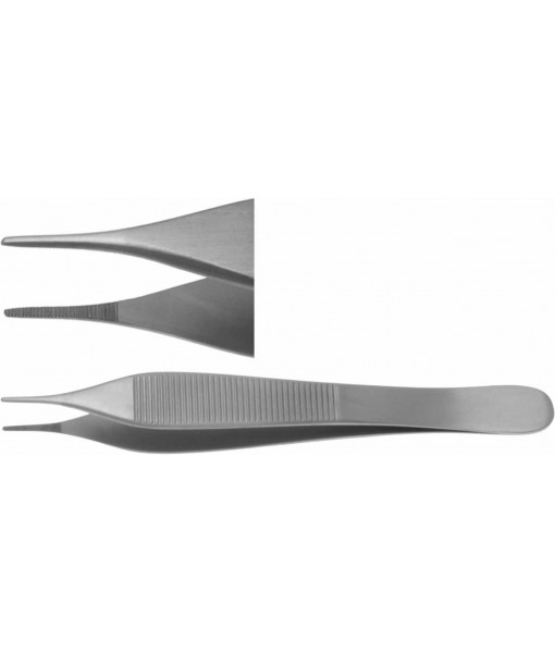ELCON ADSON DISSECTING FORCEPS 120MM, STRAIGHT, WIDTH 1,2MM