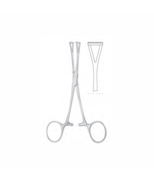 ELCON COLLIN TISSUE GRASPING FORCEPS 140MM, WIDTH 13MM