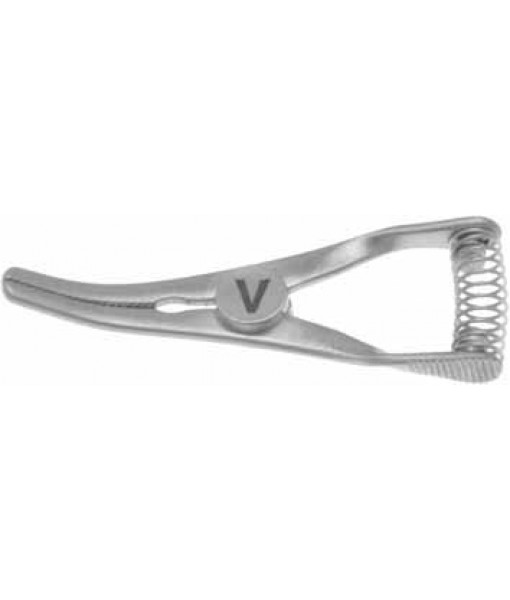 ELCON TITAN ATRAUM. BULLDOG CLAMP CURVED TOTAL LENGTH 30MM, JAWS 9MM FOR VENES