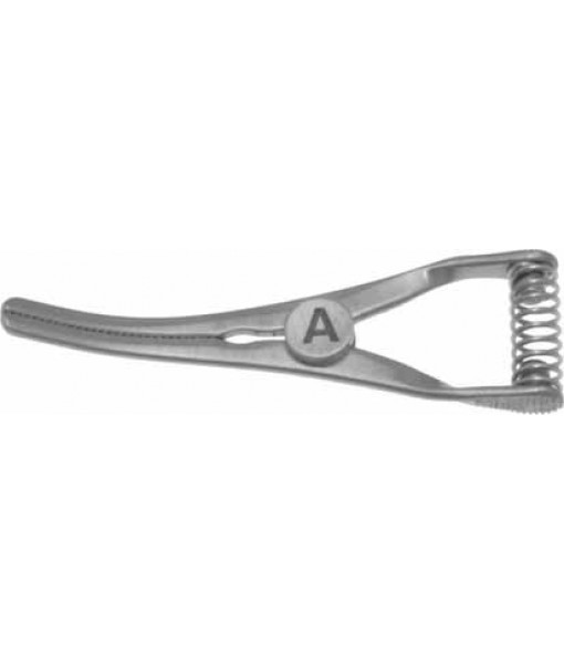 ELCON TITAN ATRAUM. BULLDOG CLAMP CURVED TOTAL LENGTH 35MM, JAWS 13MM FOR ARTERIES