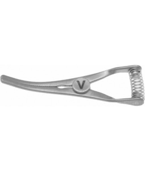 ELCON TITAN ATRAUM. BULLDOG CLAMP CURVED TOTAL LENGTH 35MM, JAWS 13MM FOR VENES