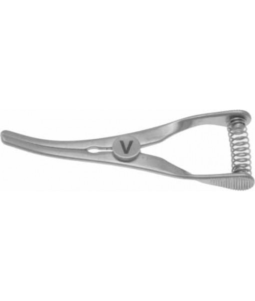 ELCON TITAN ATRAUM. BULLDOG CLAMP CURVED TOTAL LENGTH 40MM, JAWS 14MM FOR VENES