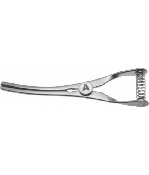 ELCON TITAN ATRAUM. BULLDOG CLAMP CURVED TOTAL LENGTH 50MM, JAWS 23MM FOR ARTERIES