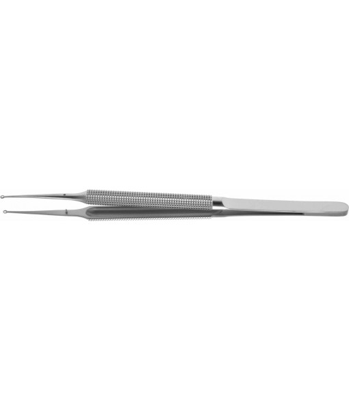 ELCON MICRO RING FORCEPS 150MM, STRAIGHT, ROUND HANDLE Ø8MM, SMOOTH, Ø2X1MM