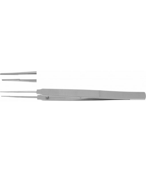 ELCON AUSTIN MICRO SUTURE TYING FORCEPS 185MM, STRAIGHT, WITH PLATFORM, WIDTH 0,8M