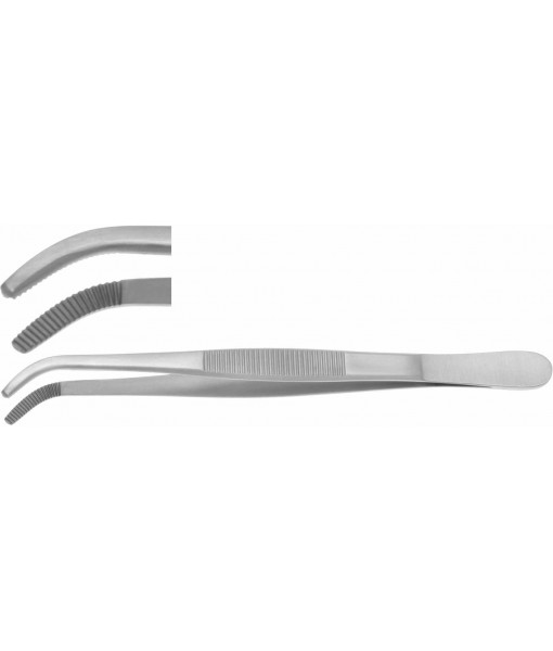 ELCON DISSECTING FORCEPS 130MM, CURVED