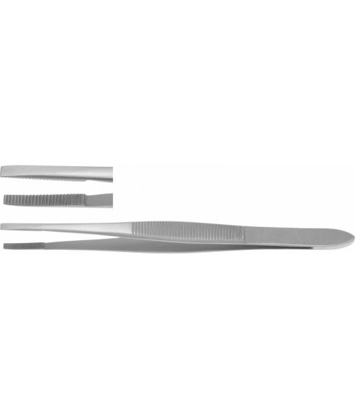 ELCON DISSECTING FORCEPS 130MM, STRAIGHT, SQUARE, SWEDISH PATTERN