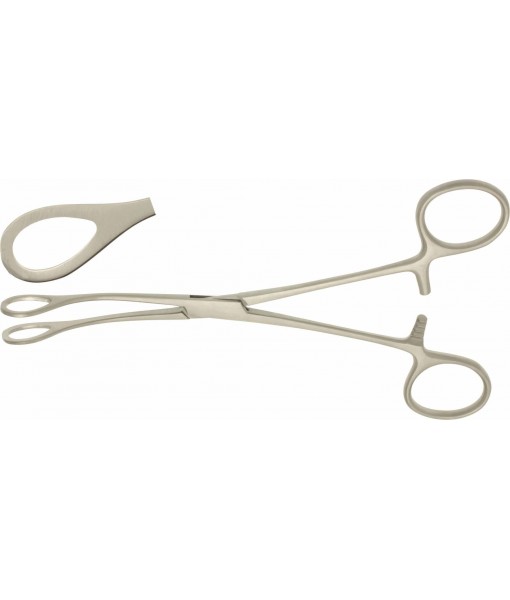 ELCON BALLENGER SPONGE FORCEPS 180MM, CURVED, SMOOTH JAWS