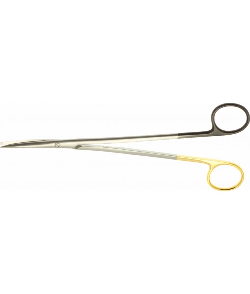 ELCON TUNGSTENCUT LIGATURE SCISSORS 200MM, CURVED, STUMP, ONE LEAF TOOTHED St