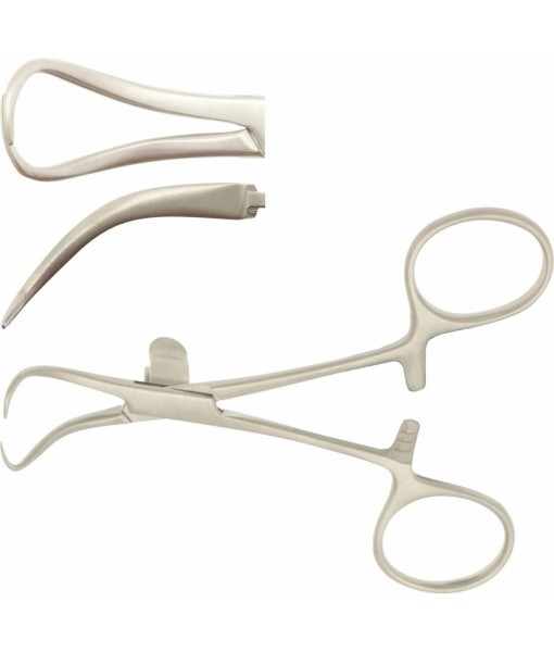 ELCON BACKHAUS TOWEL FORCEPS 115MM, WITH HOLDER FOR TUBES UP TO Ø15MM