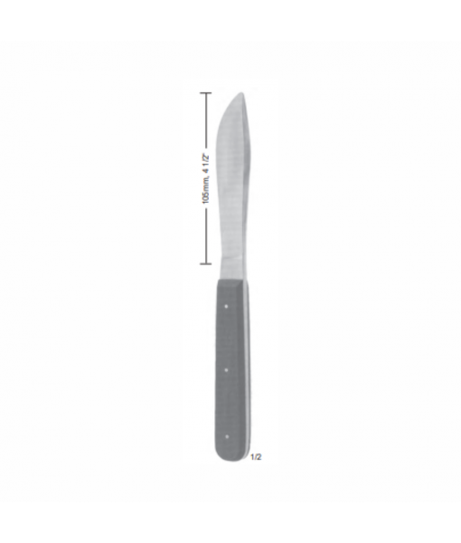 ELCON ELCON VIRCHOW AUTOPSY KNIFE, LENGTH OF BLADE 105MM, WOODEN HANDLE