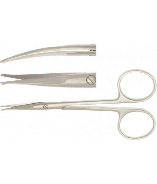 ELCON BOWMAN VESSEL SCISSORS 115MM, CURVED, BUTTONED St