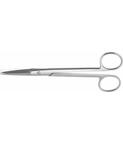 ELCON ASTON DISSECTION SHEARS 170MM, STRAIGHT, BLUNT, DOUBLE BLADE, TOOTHED LEAVES St