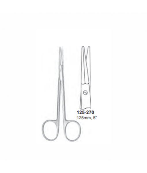 ELCON GORNEY DISSECTION SCISSORS 125MM, STRAIGHT, BLUNT, DOUBLE LEAF, TOOTHED LEAVES St