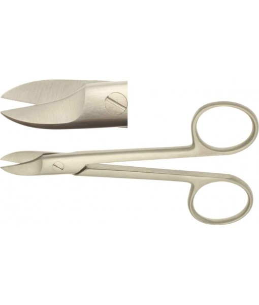 ELCON BEEBEE WIRE SCISSORS 105MM, STRAIGHT, POINTED, ONE BLADE TOOTHED St