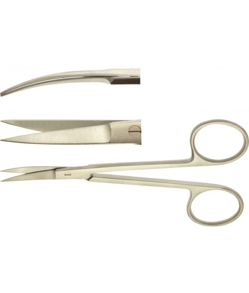 ELCON IRIS SCISSORS 115MM, CURVED, POINTED ST