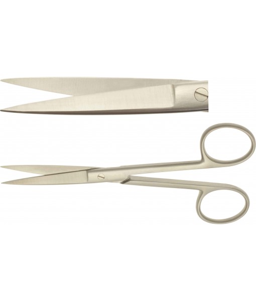 ELCON SURGICAL SCISSORS 130MM, STRAIGHT, POINTED, SLIM MODEL ST