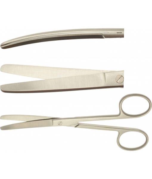 ELCON SURGICAL SCISSORS 130MM, CURVED, POINTED, SLIM MODEL ST