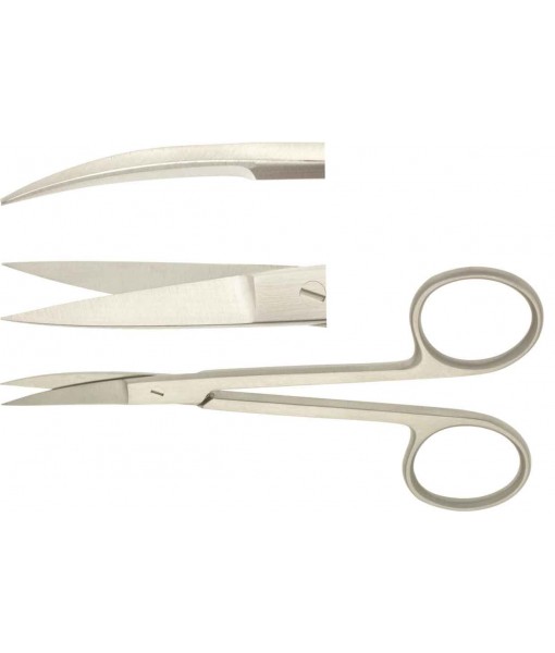 ELCON IRIS SCISSORS 105MM, CURVED, POINTED ST