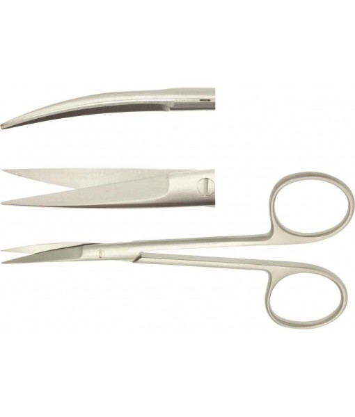 ELCON IRIS SCISSORS 105MM, CURVED, POINTED, OVAL STALKS St