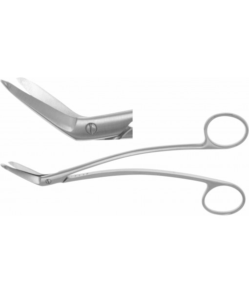 ELCON FORGING-TAYLOR SCISSORS 165MM, ANGLED SIDEWAYS, BUTTONED St
