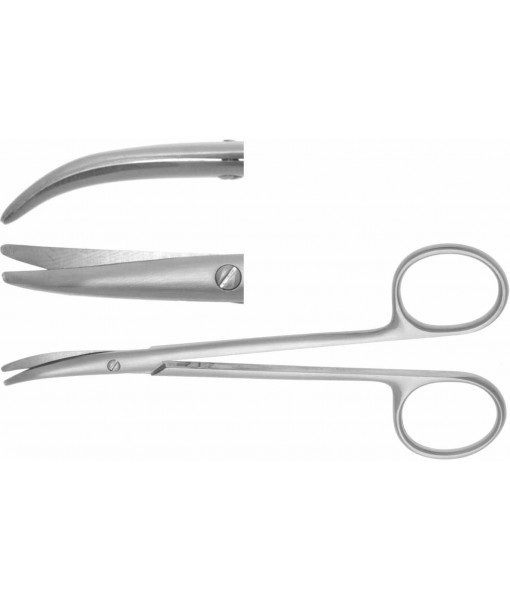ELCON CINELLI NOSE SCISSORS 115MM, CURVED, BLUNT ST