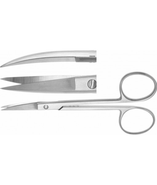 ELCON COTTLE-MASING NOSE SCISSORS 105MM, CURVED, POINTED St
