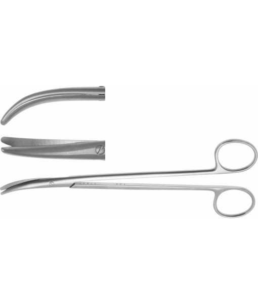 ELCON THOREK DISSECTION SCISSORS 190MM, STRONGLY CURVED, STUMP ST