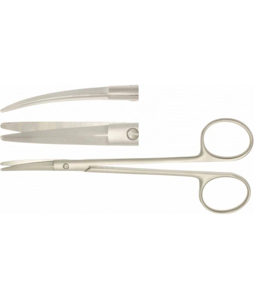 ELCON FOMON DISSECTION SCISSORS 135MM, CURVED, STUMP, DOUBLE BLADE St