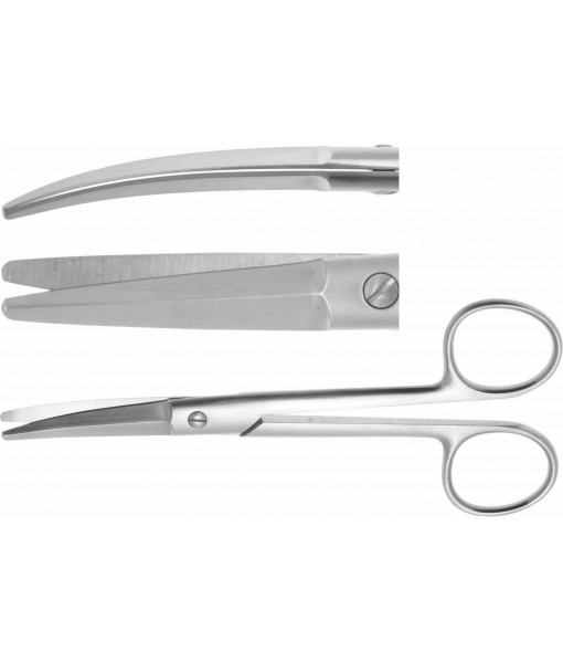 ELCON ERECTING DISSECTION SCISSORS 150MM, CURVED, STUMP, DOUBLE BLADE St