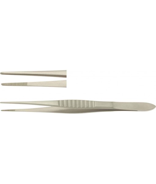 ELCON PRIM DISSECTING FORCEPS 115MM, STRAIGHT, WIDTH 1,2MM, VERY DELICATE PATTERN